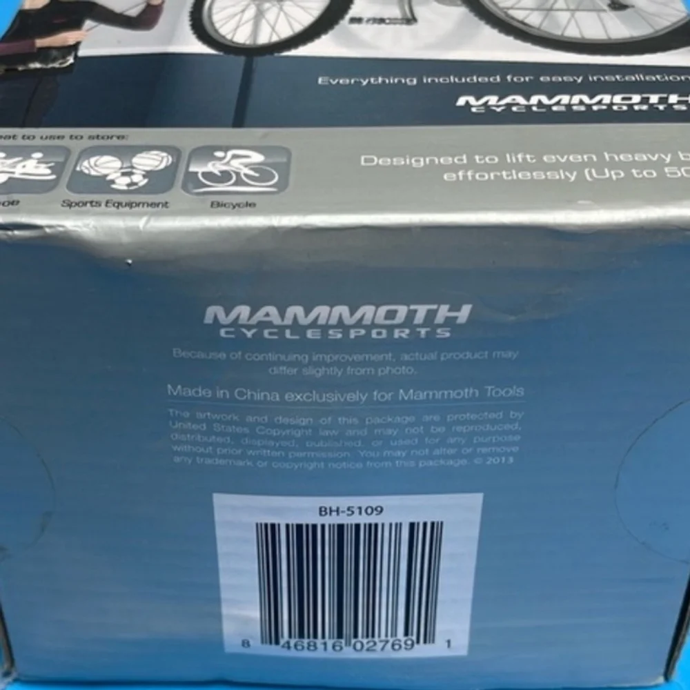 Mammoth Platinum Series Ceiling‎ Mount Lift It Bike Surf Board Hoist Holds 50lbs